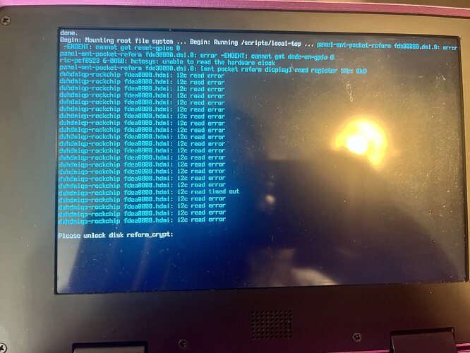 Boot screen without shift