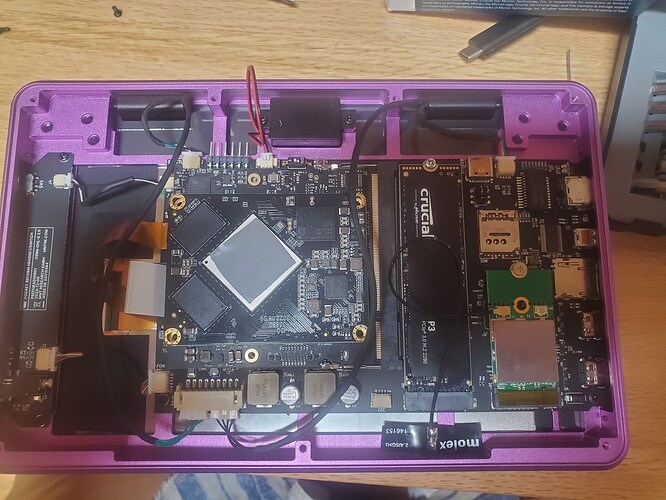 Top view of motherboard