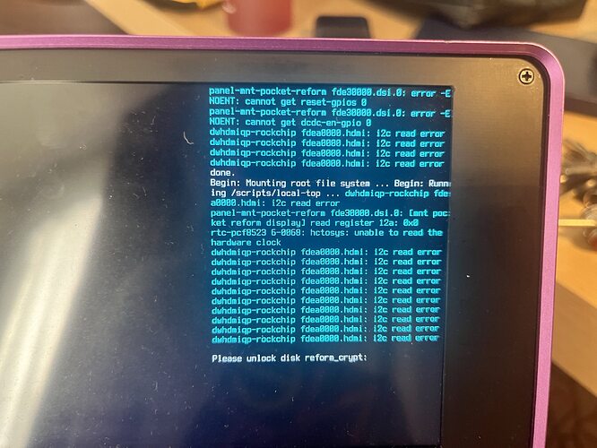 Typical boot screen